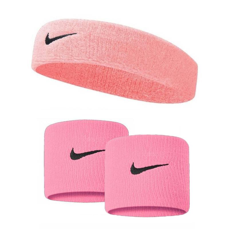 Комплект Nike повязка+напульсники нежно-розовый N0001544-N0001565-677, Розовый, Размер (EU) - 1SIZE - #0
