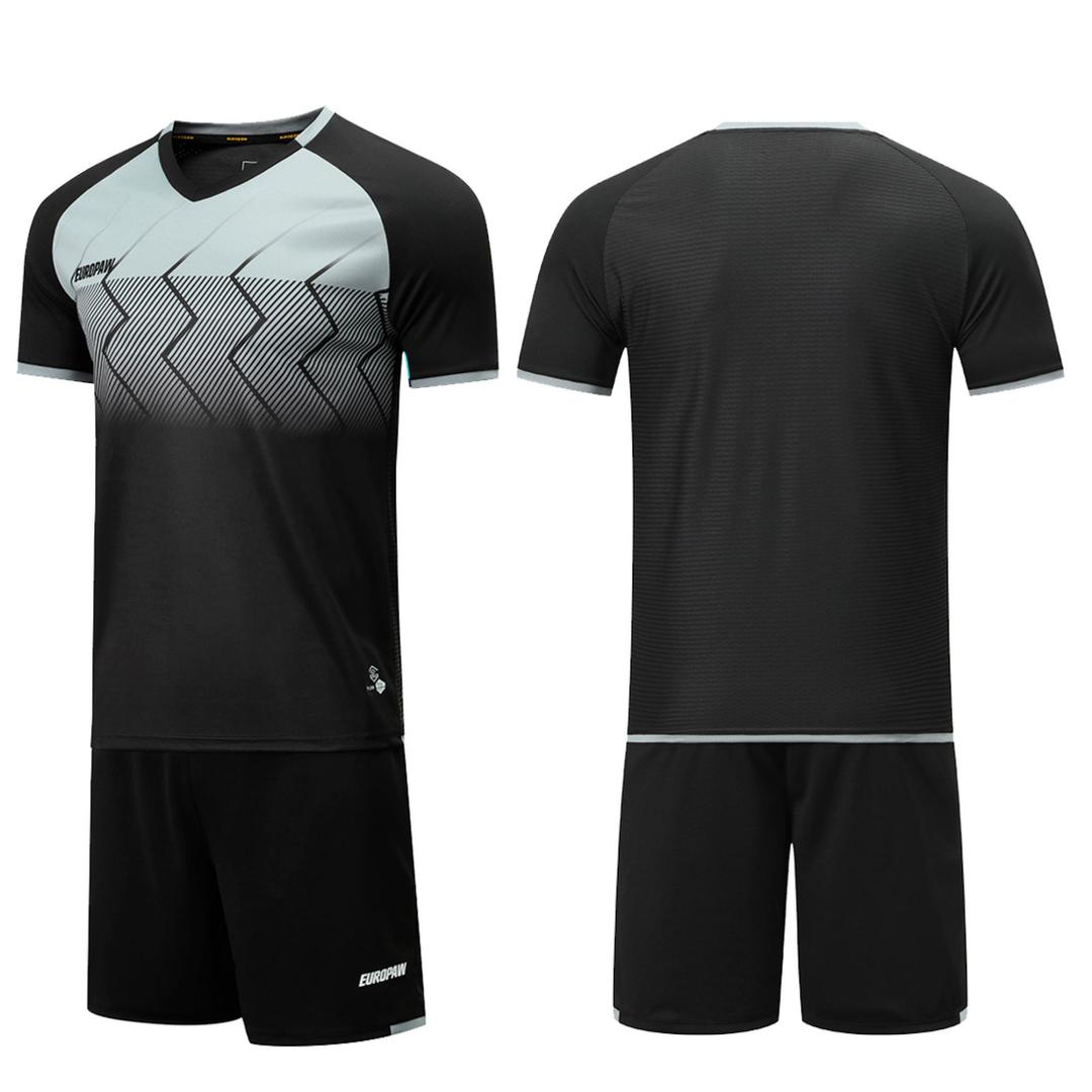 Комплект футбольної форми Europaw 029 SLAVA черный-серый - #0