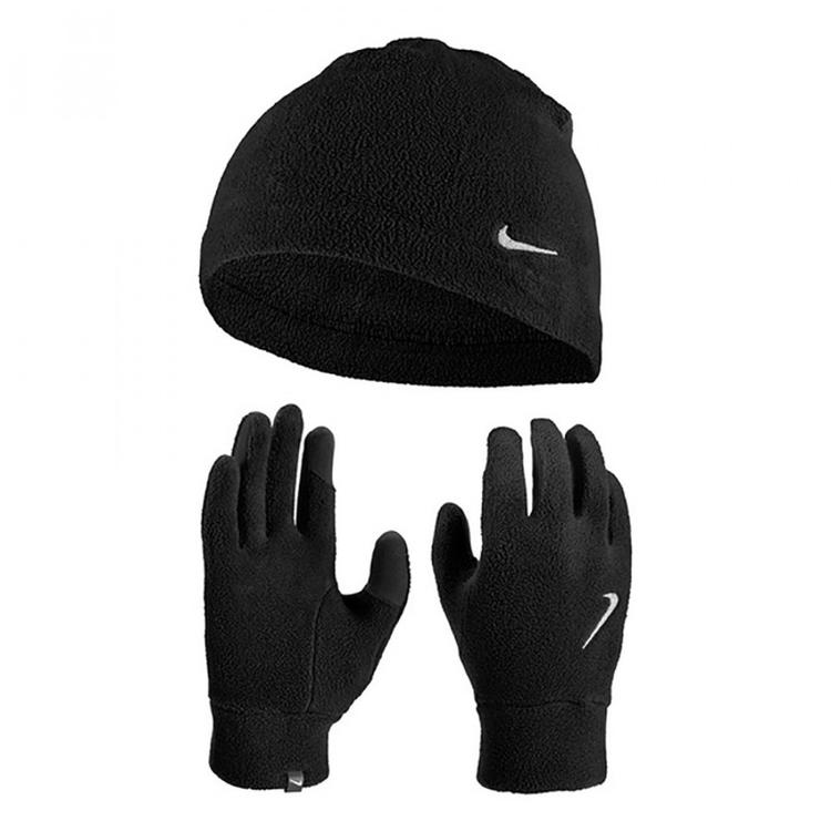 Зимний набор аксессуаров Nike Fleece Hat And Glove Set черный N.100.2578.082, Чёрный, Размер (EU) - S/M Зимний набор аксессуаров Nike Fleece Hat And Glove Set черный N.100.2578.082, Чёрный, Размер (EU) - S/M - #1
