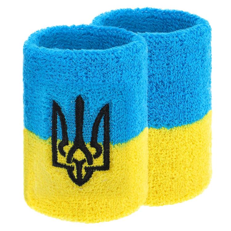 Напульсник спортивный махровый Герб Украины желто-голубой BC-9280-YBL, Синий, Размер (EU) - 1SIZE - #1