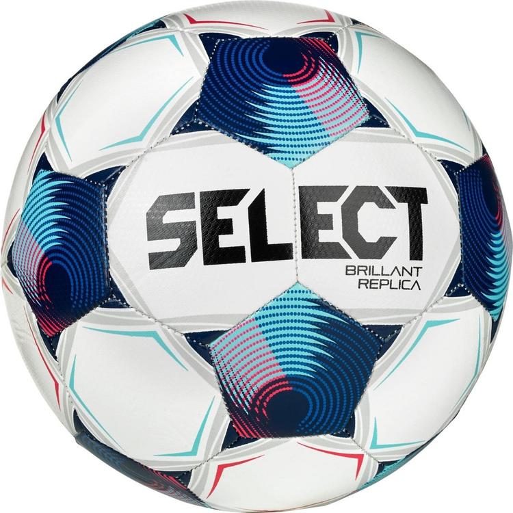 Футбольный мяч Select BRILLANT REPLICA V25 бело-сине-розовый 099480-002, Белый, Размер (EU) - 4 - #1