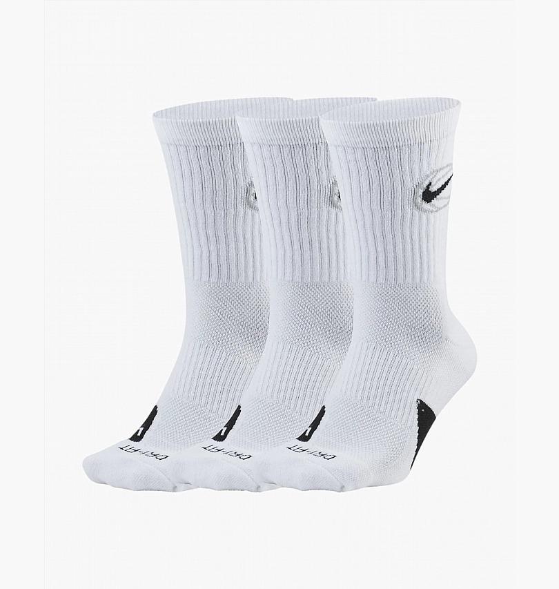 Набор носков Nike U NK CREW EVERYDAY BBALL DA2123-100 3 пары Белый, Белый, Размер (EU) - 38-42 - #0