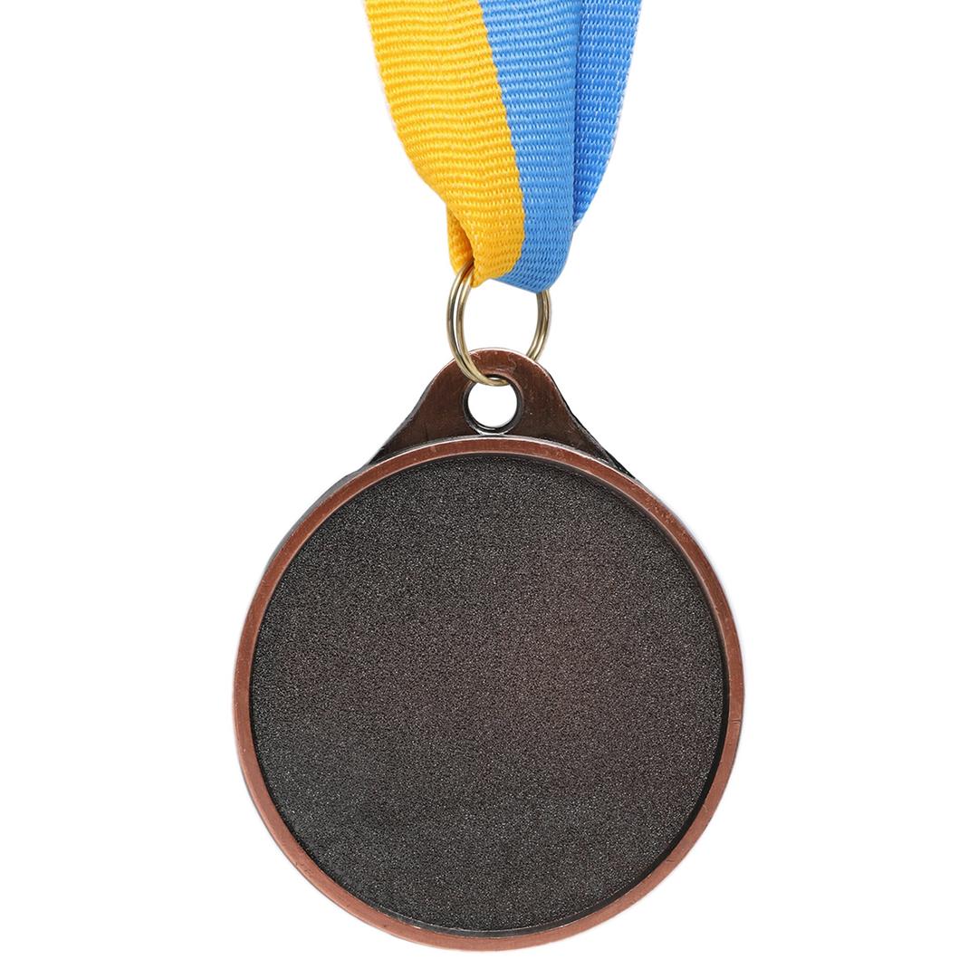 Sports medal with ribbon UKRAINE with Ukrainian symbols C-9292-3 ø5cm Bronze - #1