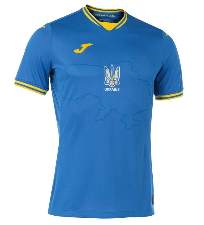 Футболка Joma сборной Украины по футболу синяя AT102404A709 сезон 2020-2024 с картой, Синий, Размер (EU) - M - #1