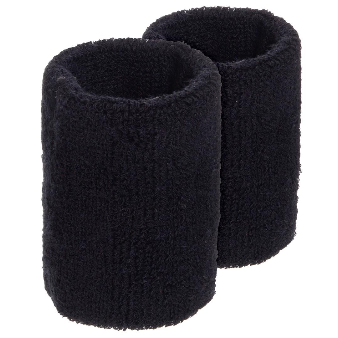 Напульсник махровый черный (1шт) BC-2963-BK, Чёрный, Размер (EU) - 1SIZE - #0