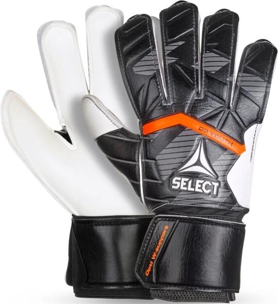 Вратарские перчатки детские Select 03 YOUTH V25 черно-оранжево-белые 601031-101, Чёрный, Размер (EU) - 4 - #1