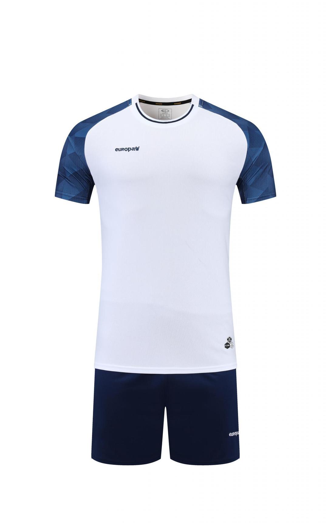 Комплект футбольної форми Europaw 028 Classic light бело-темно-синяя - #0