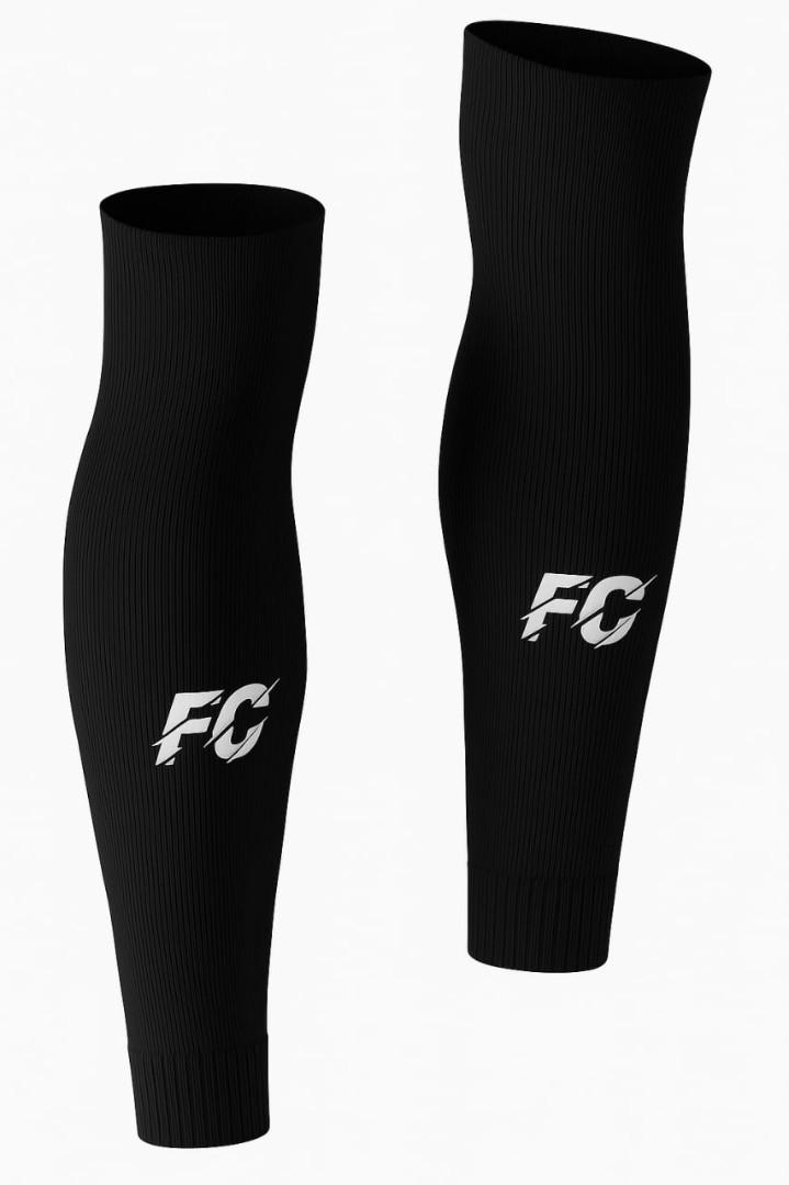 Гетры футбольные "FC" обрезанные (черный) F2024-PP-900 KIDS, Чёрный, Размер (EU) - XS/S - #0