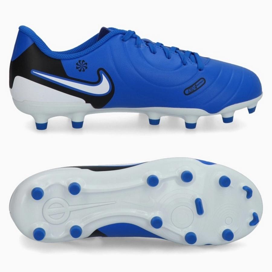 Детские бутсы Nike Tiempo JR Tie LEGEND 10 CLUB FG/MG DV4352-400, Синий, Размер (EU) - 32 - #0