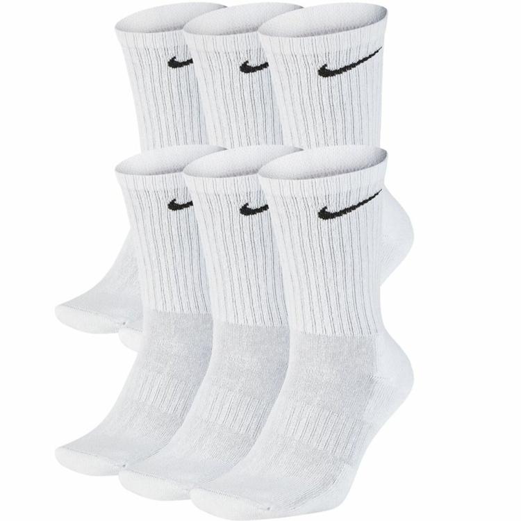 Упаковка спортивных носков Nike SX7666-100 (6 пар), Белый, Размер (EU) - 42-46 - #1