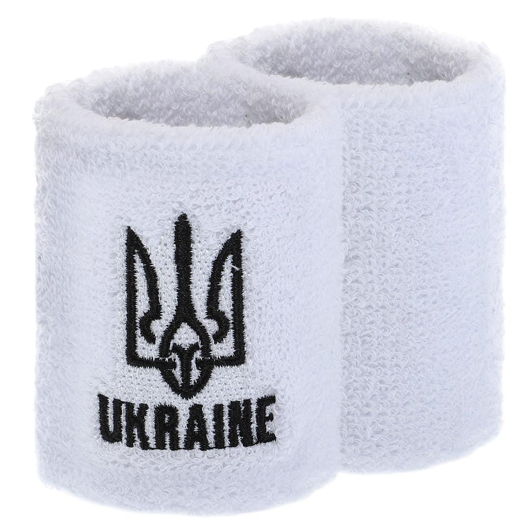 Напульсник спортивный махровый UKRAINE BC-9282-W 1шт, Белый, Размер (EU) - 1SIZE - #0