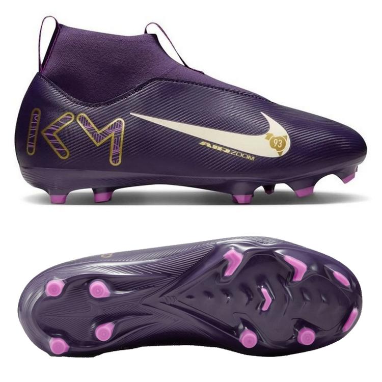 Детские футбольные бутсы Nike Air Zoom Mercurial Superfly X Academy x Mbappe MG Junior HF3417-500, Фиолетовый, Размер (EU) - 32 - #1