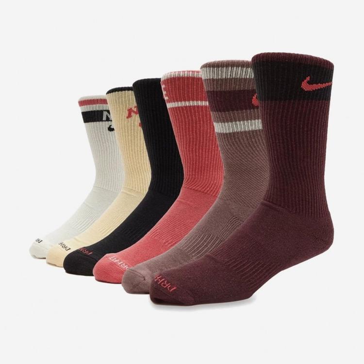 Набор носков Nike DX7670-909 6 пар Коричневый/Мультиколор, Размер (EU) - 38-42 - #1