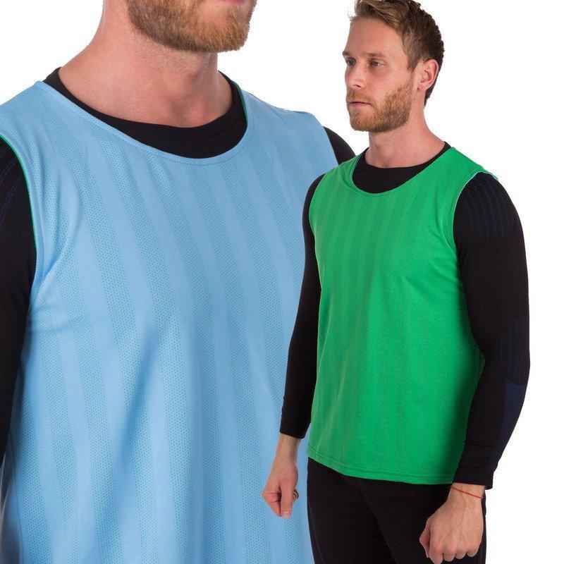 Двустороняя мужская манишка для футбола голубо-зеленая CO-0791-BG-1, Зелёный, Размер (EU) - M-L - #0