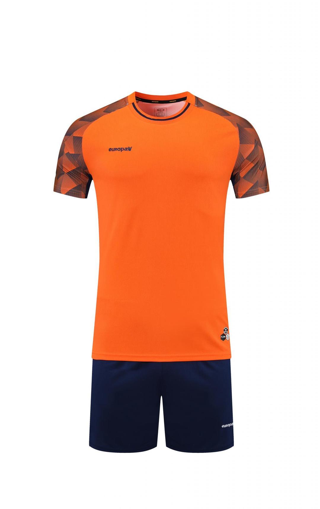 Комплект футбольної форми Europaw 028 Classic light оранжево-темно-синяя - #0