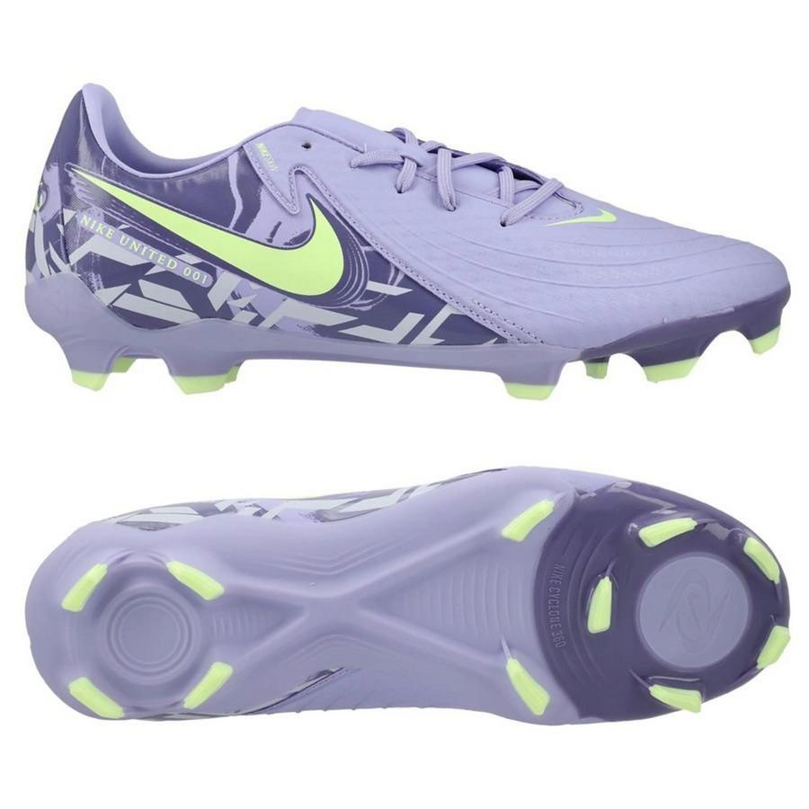 Футбольные бутсы Nike UNITED PHANTOM GX 2 ACADEMY FG/MG NU1 фиолетово-лаймовые HF1595-500, Фиолетовый, Размер (EU) - 41 - #0