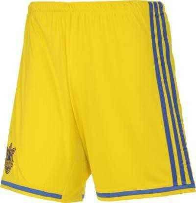 Шорты спортивные игровые Adidas FFU Сборной Украины по футболу D83972, Жёлтый, Размер (EU) - S - #1