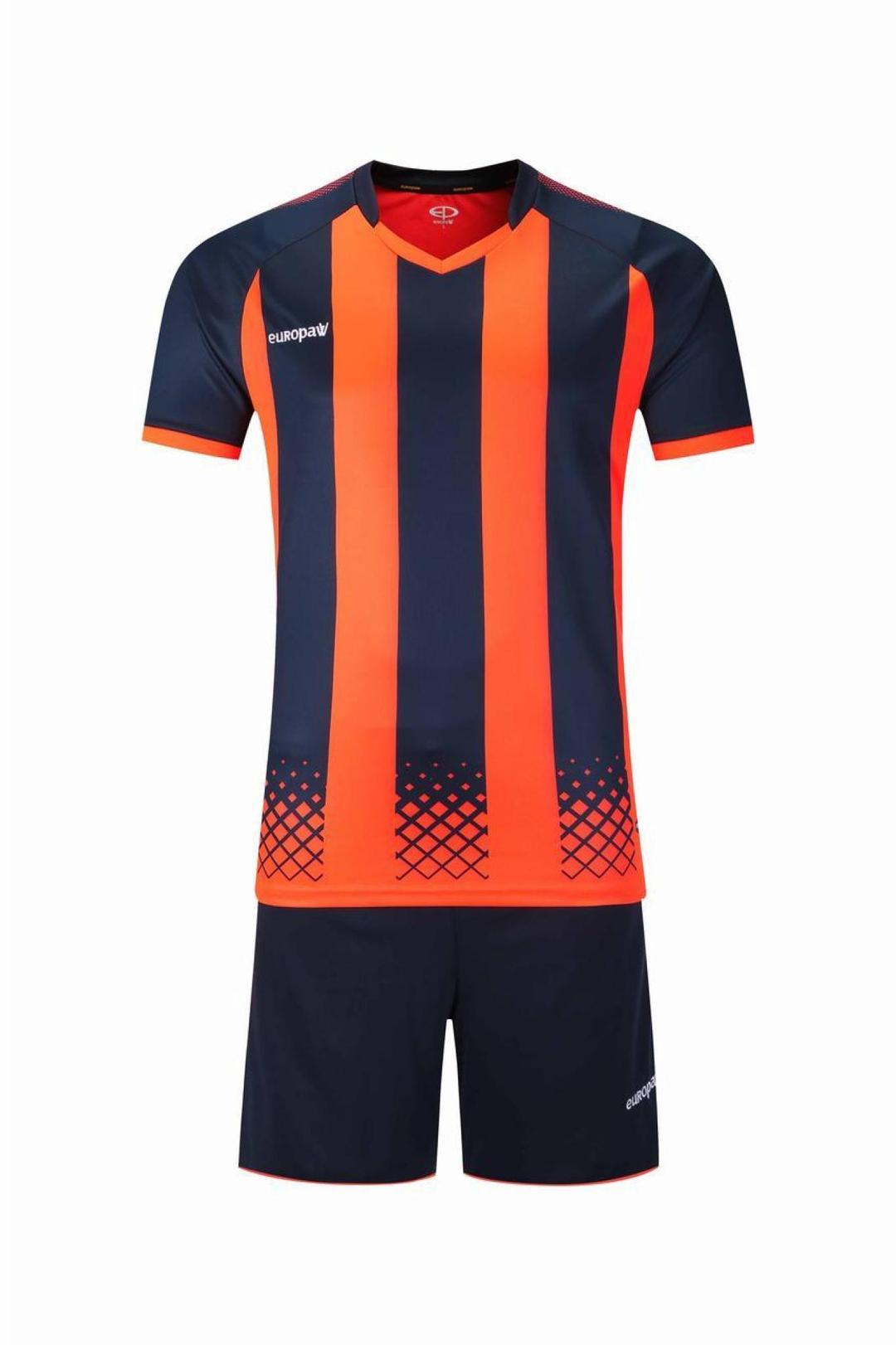 Комплект футбольної форми Europaw 020 т.сине-оранжевая - #0
