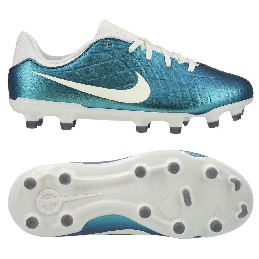 Детские футбольные бутсы Nike Tiempo Legend X Academy FG x Emerald Junior FN5922-300, Голубой, Размер (EU) - 35.5 - #0