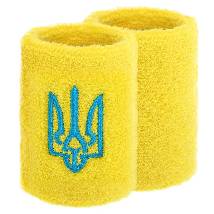 Напульсник спортивный махровый Герб Украины желтый BC-9280-Y, Жёлтый, Размер (EU) - 1SIZE - #1